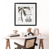 Shop California Casa (Square) Photo Art Print-Boho, Coastal, Green, Neutrals, Photography, Square, Tropical, View All, White-framed poster wall decor artwork