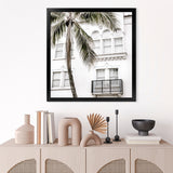 Shop California Casa (Square) Photo Art Print-Boho, Coastal, Green, Neutrals, Photography, Square, Tropical, View All, White-framed poster wall decor artwork