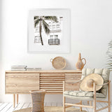Shop California Casa (Square) Photo Art Print-Boho, Coastal, Green, Neutrals, Photography, Square, Tropical, View All, White-framed poster wall decor artwork