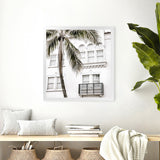 Shop California Casa (Square) Photo Art Print-Boho, Coastal, Green, Neutrals, Photography, Square, Tropical, View All, White-framed poster wall decor artwork