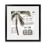 Shop California Casa (Square) Photo Art Print-Boho, Coastal, Green, Neutrals, Photography, Square, Tropical, View All, White-framed poster wall decor artwork