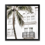 Shop California Casa (Square) Photo Art Print-Boho, Coastal, Green, Neutrals, Photography, Square, Tropical, View All, White-framed poster wall decor artwork