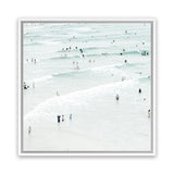 Shop Byron Swimmers (Square) Photo Canvas Art Print-Boho, Coastal, Neutrals, Photography, Photography Canvas Prints, Square, Tropical, View All-framed wall decor artwork