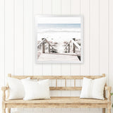 Shop Beach Stairs (Square) Photo Art Print-Boho, Coastal, Hamptons, Neutrals, Photography, Square, Tropical, View All-framed poster wall decor artwork