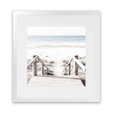 Shop Beach Stairs (Square) Photo Art Print-Boho, Coastal, Hamptons, Neutrals, Photography, Square, Tropical, View All-framed poster wall decor artwork