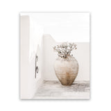 Shop Santorini Urn Photo Art Print-Boho, Coastal, Greece, Neutrals, Photography, Portrait, View All, White-framed poster wall decor artwork