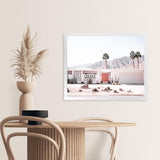 Shop Palm Springs House Photo Art Print-Boho, Coastal, Landscape, Photography, Pink, Tropical, View All-framed poster wall decor artwork