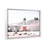 Shop Palm Springs House Photo Canvas Art Print-Boho, Coastal, Landscape, Photography, Photography Canvas Prints, Pink, Tropical, View All-framed wall decor artwork