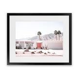 Shop Palm Springs House Photo Art Print-Boho, Coastal, Landscape, Photography, Pink, Tropical, View All-framed poster wall decor artwork