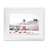 Shop Palm Springs House Photo Art Print-Boho, Coastal, Landscape, Photography, Pink, Tropical, View All-framed poster wall decor artwork
