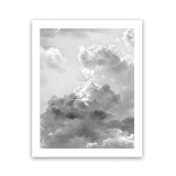Shop Grey Cloudscape II Art Print-Grey, Portrait, Scandinavian, View All-framed painted poster wall decor artwork