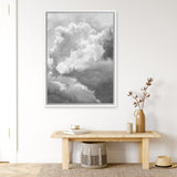 Shop Grey Cloudscape III Canvas Art Print-Black, Grey, Portrait, Scandinavian, View All, White-framed wall decor artwork