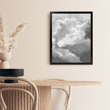 Shop Grey Cloudscape III Art Print-Black, Grey, Portrait, Scandinavian, View All, White-framed painted poster wall decor artwork
