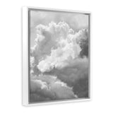 Shop Grey Cloudscape III Canvas Art Print-Black, Grey, Portrait, Scandinavian, View All, White-framed wall decor artwork