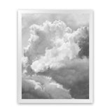 Shop Grey Cloudscape III Art Print-Black, Grey, Portrait, Scandinavian, View All, White-framed painted poster wall decor artwork
