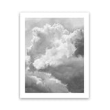 Shop Grey Cloudscape III Art Print-Black, Grey, Portrait, Scandinavian, View All, White-framed painted poster wall decor artwork