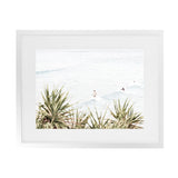 Shop Byron Surfers Photo Art Print-Boho, Coastal, Green, Horizontal, Landscape, Photography, Rectangle, View All, White-framed poster wall decor artwork