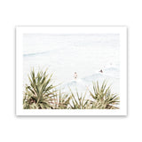 Shop Byron Surfers Photo Art Print-Boho, Coastal, Green, Horizontal, Landscape, Photography, Rectangle, View All, White-framed poster wall decor artwork