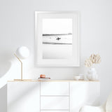 Shop Byron Surfer III B&W Photo Art Print-Black, Coastal, Photography, Portrait, View All, White-framed poster wall decor artwork