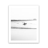 Shop Byron Surfer III B&W Photo Art Print-Black, Coastal, Photography, Portrait, View All, White-framed poster wall decor artwork