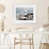 Shop Fontelina Chairs V Photo Art Print-Amalfi Coast Italy, Blue, Brown, Coastal, Landscape, Photography, View All-framed poster wall decor artwork