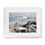Shop Fontelina Chairs V Photo Art Print-Amalfi Coast Italy, Blue, Brown, Coastal, Landscape, Photography, View All-framed poster wall decor artwork