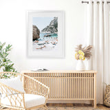 Shop Marina Piccola II Photo Art Print-Amalfi Coast Italy, Blue, Coastal, Green, Photography, Portrait, Tropical, View All-framed poster wall decor artwork