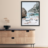 Shop Marina Piccola II Photo Canvas Art Print-Amalfi Coast Italy, Blue, Coastal, Green, Photography, Photography Canvas Prints, Portrait, Tropical, View All-framed wall decor artwork