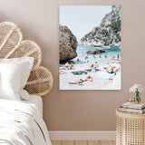 Shop Marina Piccola II Photo Canvas Art Print-Amalfi Coast Italy, Blue, Coastal, Green, Photography, Photography Canvas Prints, Portrait, Tropical, View All-framed wall decor artwork