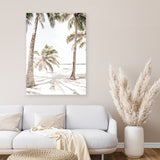 Shop Island Hammock II Photo Canvas Art Print-Boho, Coastal, Green, Photography, Photography Canvas Prints, Portrait, Tropical, View All, White-framed wall decor artwork