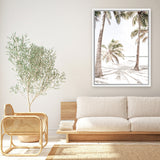 Shop Island Hammock II Photo Canvas Art Print-Boho, Coastal, Green, Photography, Photography Canvas Prints, Portrait, Tropical, View All, White-framed wall decor artwork