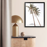 Shop Twin Palms Photo Art Print-Boho, Coastal, Green, Photography, Portrait, Rectangle, Tropical, View All, White-framed poster wall decor artwork