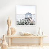Shop Blue Boat Shed (Square) Photo Art Print-Blue, Boho, Coastal, Green, Photography, Square, Tropical, View All-framed poster wall decor artwork
