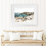 Shop Lagoon Bay Photo Art Print-Blue, Boho, Brown, Coastal, Green, Landscape, Photography, View All-framed poster wall decor artwork