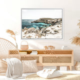 Shop Lagoon Bay Photo Canvas Art Print-Blue, Boho, Brown, Coastal, Green, Landscape, Photography, Photography Canvas Prints, View All-framed wall decor artwork