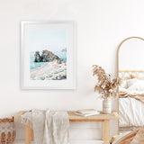 Shop Italian Summer Photo Art Print-Amalfi Coast Italy, Blue, Coastal, Green, Photography, Portrait, View All-framed poster wall decor artwork