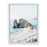 Shop Italian Summer Photo Canvas Art Print-Amalfi Coast Italy, Blue, Coastal, Green, Photography, Photography Canvas Prints, Portrait, View All-framed wall decor artwork