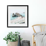 Shop Italian Summer (Square) Photo Art Print-Amalfi Coast Italy, Blue, Coastal, Green, Photography, Square, View All-framed poster wall decor artwork