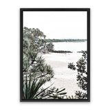 Shop Little Cove Photo Canvas Art Print-Botanicals, Coastal, Green, Photography, Photography Canvas Prints, Portrait, Rectangle, View All-framed wall decor artwork