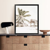 Shop Island Hut Photo Art Print-Boho, Coastal, Green, Neutrals, Photography, Portrait, Tropical, View All, White-framed poster wall decor artwork