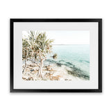 Shop Palm Tree Point Photo Art Print-Blue, Boho, Coastal, Green, Landscape, Photography, Tropical, View All-framed poster wall decor artwork