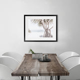Shop Pandanus Palm Tree Photo Art Print-Boho, Botanicals, Coastal, Green, Landscape, Neutrals, Photography, Tropical, View All, White-framed poster wall decor artwork
