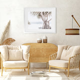 Shop Pandanus Palm Tree Photo Art Print-Boho, Botanicals, Coastal, Green, Landscape, Neutrals, Photography, Tropical, View All, White-framed poster wall decor artwork