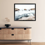 Shop Boats In The Bay Photo Art Print-Blue, Coastal, Landscape, Photography, View All, White-framed poster wall decor artwork