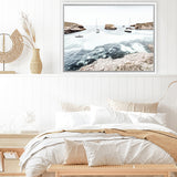 Shop Boats In The Bay Photo Canvas Art Print-Blue, Coastal, Landscape, Photography, Photography Canvas Prints, View All, White-framed wall decor artwork