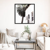 Shop Coastal Casa (Square) Photo Canvas Art Print-Amalfi Coast Italy, Black, Boho, Coastal, Photography, Photography Canvas Prints, Square, Tropical, View All, White-framed wall decor artwork