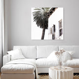 Shop Coastal Casa (Square) Photo Canvas Art Print-Amalfi Coast Italy, Black, Boho, Coastal, Photography, Photography Canvas Prints, Square, Tropical, View All, White-framed wall decor artwork