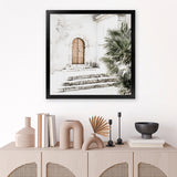 Shop Arched Doorway (Square) Photo Art Print-Boho, Green, Moroccan Days, Neutrals, Square, Tropical, View All-framed poster wall decor artwork