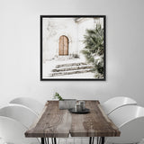 Shop Arched Doorway (Square) Photo Canvas Art Print-Boho, Green, Moroccan Days, Neutrals, Photography Canvas Prints, Square, Tropical, View All-framed wall decor artwork
