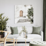 Shop Arched Doorway (Square) Photo Canvas Art Print-Boho, Green, Moroccan Days, Neutrals, Photography Canvas Prints, Square, Tropical, View All-framed wall decor artwork